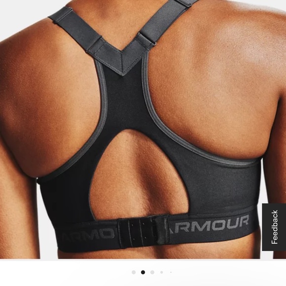 Under Armour high cross back, high impact sports bra with adjustable straps! - Picture 2 of 6